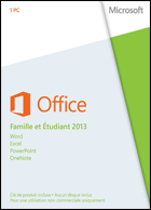 Microsoft Office Famille et Etudiant 2013 (1 PC) En téléchargement