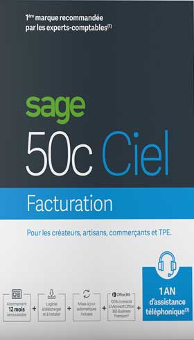 Sage 50cloud Ciel FACTURATION - 1 an d'assistance