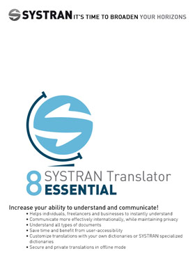
    SYSTRAN 8 Translator Essential - Pack Anglais Europe
