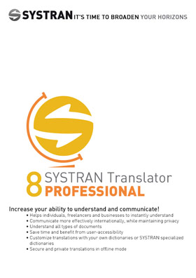 
    SYSTRAN 8 Translator Professional - Français <> Portugais
